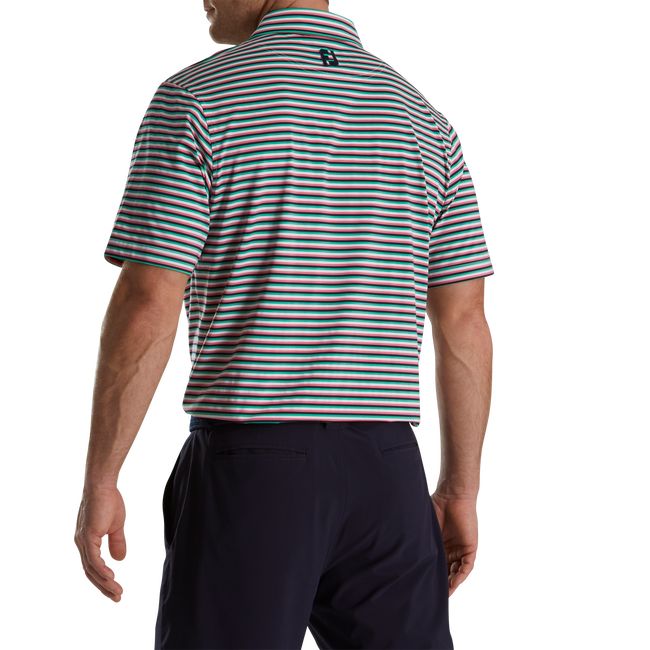 Men's Footjoy Multi Stripe Lisle Self Collar Shirts Multicolor | JYHEZNK-37