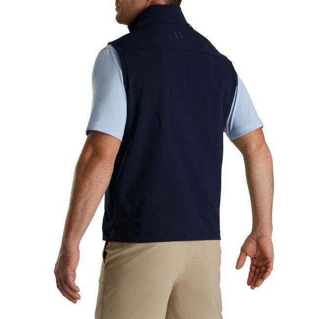 Men's Footjoy Ottoman Knit Full-Zip Vest Navy | JUSZMOK-05