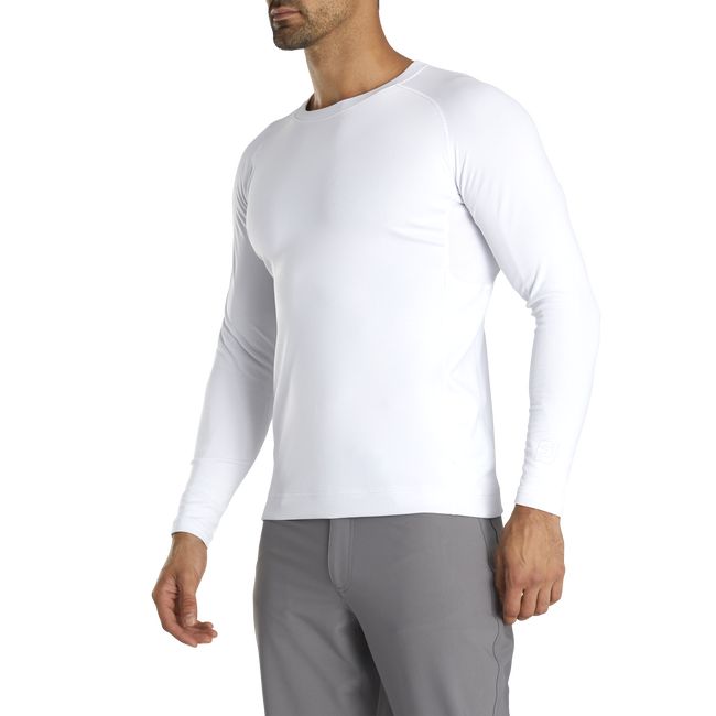 Men's Footjoy Phase One Base Layer Sweatshirt White | UHKNARS-83