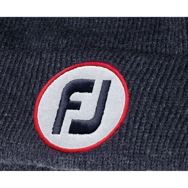 Men's Footjoy Pom Pom Solid Knit Hats Navy | UJWFODP-34