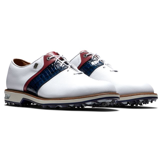 Men's Footjoy Premiere Series Golf Shoes White / Navy | KHGFXLQ-98