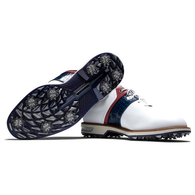 Men's Footjoy Premiere Series Golf Shoes White / Navy | KHGFXLQ-98