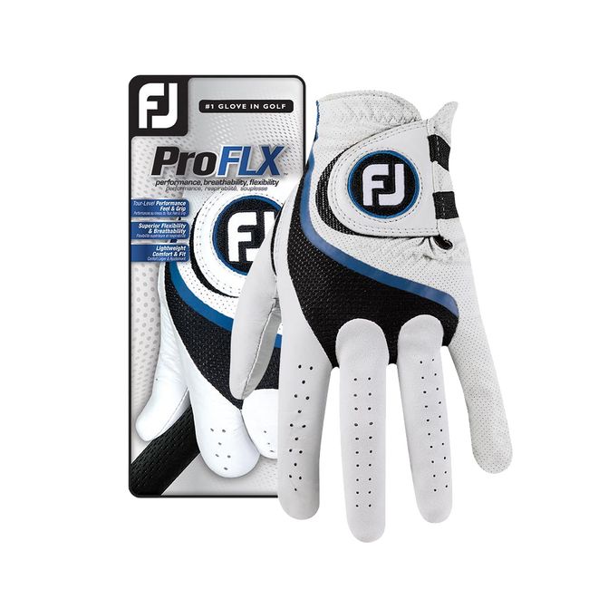 Men\'s Footjoy Pro Flx Golf Gloves White / Black | PCNYTSI-37