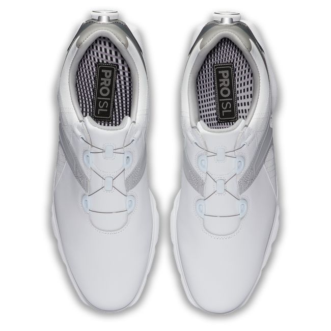 Men's Footjoy Pro|Sl Boa Golf Shoes White / Grey | RBCDTKE-76