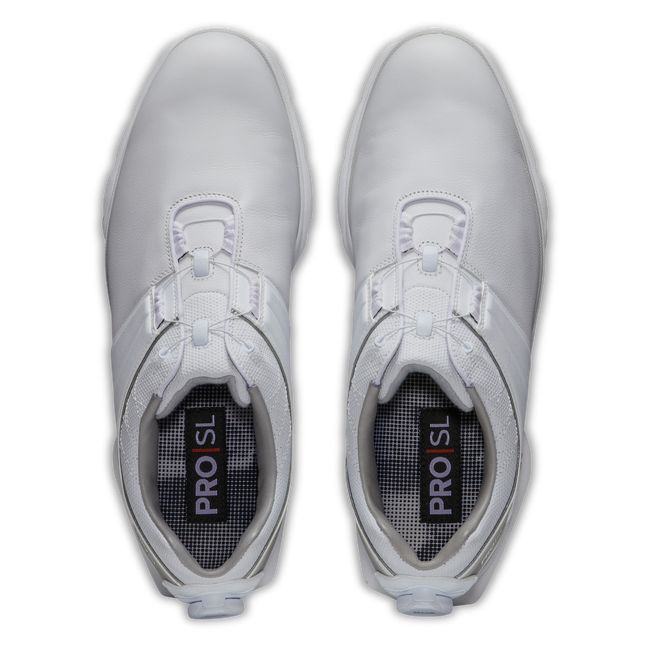 Men's Footjoy Pro|Sl Boa Spikeless Golf Shoes White | EUJVXZR-14