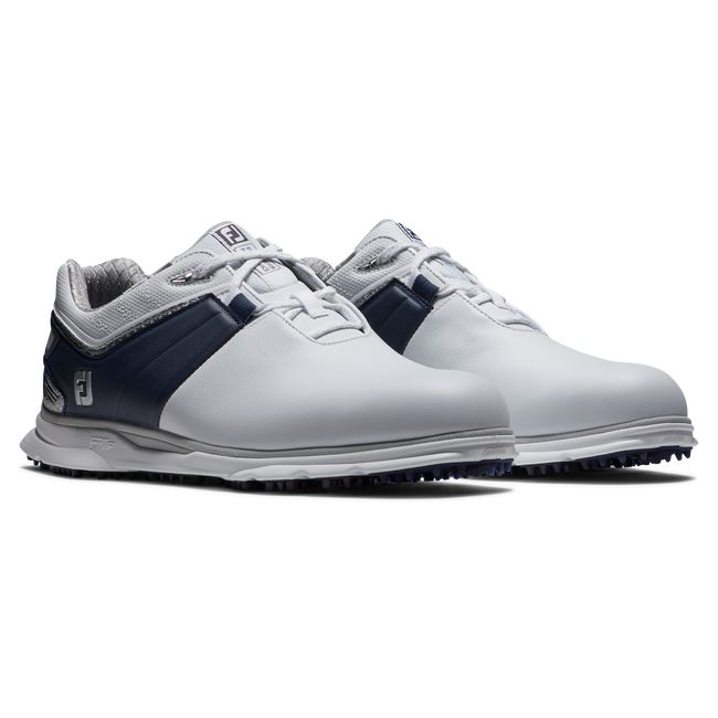 Men's Footjoy Pro|Sl Carbon Spikeless Golf Shoes White / Navy | BGEJXCT-59