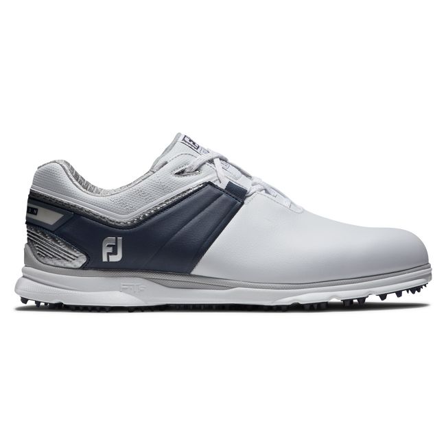 Men\'s Footjoy Pro|Sl Carbon Spikeless Golf Shoes White / Navy | BGEJXCT-59