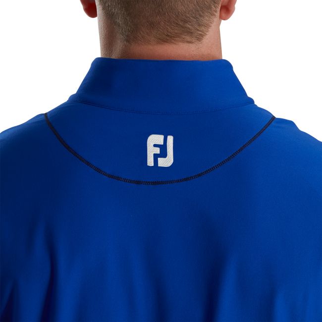 Men's Footjoy Quarter-Zip Brushed Back - Fj Tour Logo Sweatshirt Dark Blue | NEGHQFP-26