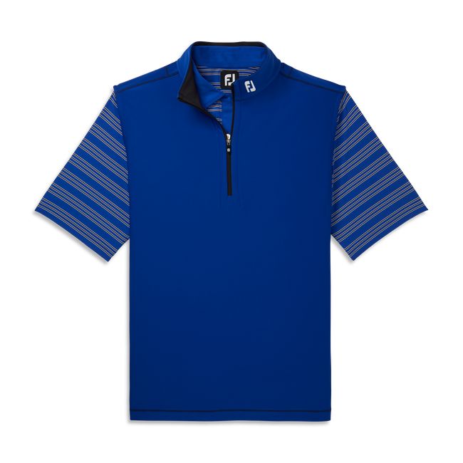 Men\'s Footjoy Quarter-Zip Brushed Back - Fj Tour Logo Sweatshirt Dark Blue | NEGHQFP-26