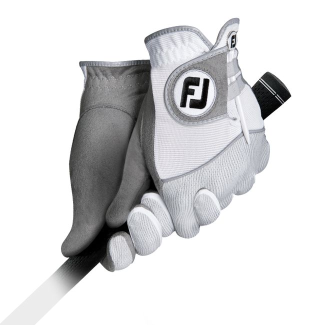 Men's Footjoy Raingrip Pair Golf Gloves White / Grey | PHDTGAE-45