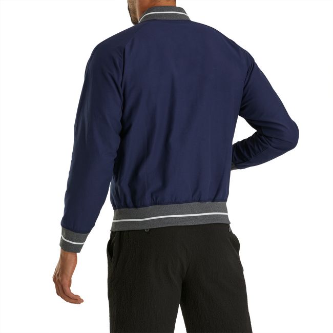 Men's Footjoy Reversible Bomber Jackets Navy | RKFLXSB-18