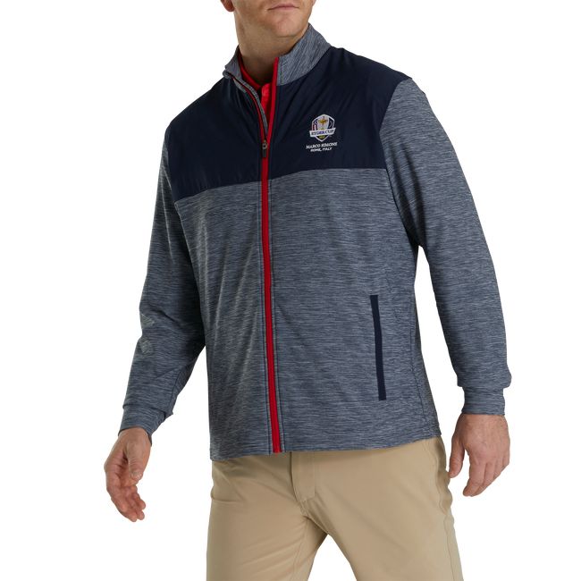 Men's Footjoy Ryder Cup Full-Zip Hybrid Jackets Navy | SMEATBG-41