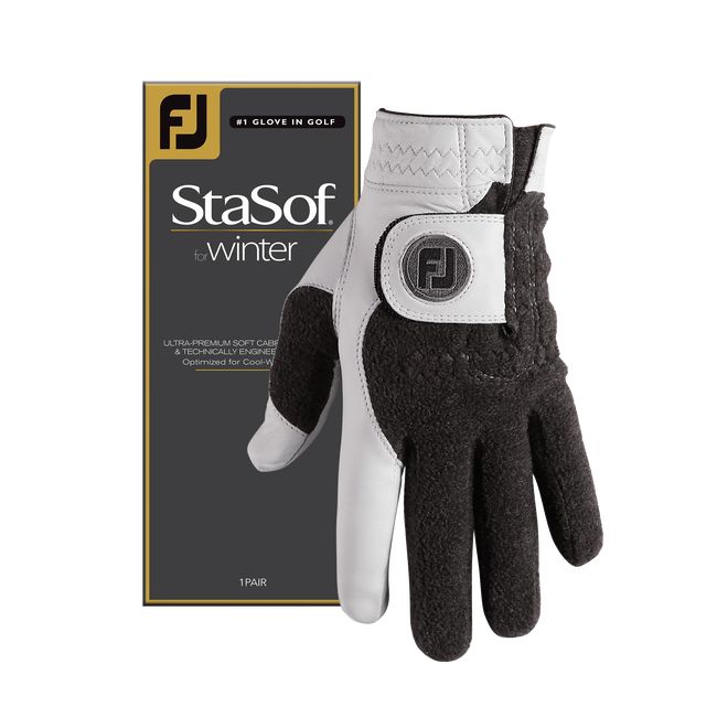 Men\'s Footjoy Stasof Winter Pair Golf Gloves Grey | UMXJVGK-34