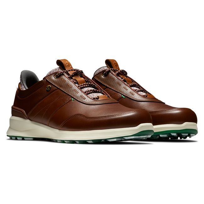 Men's Footjoy Stratos Golf Shoes Brown | IFPVOJR-46