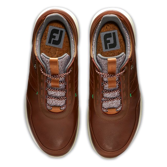 Men's Footjoy Stratos Golf Shoes Brown | IFPVOJR-46