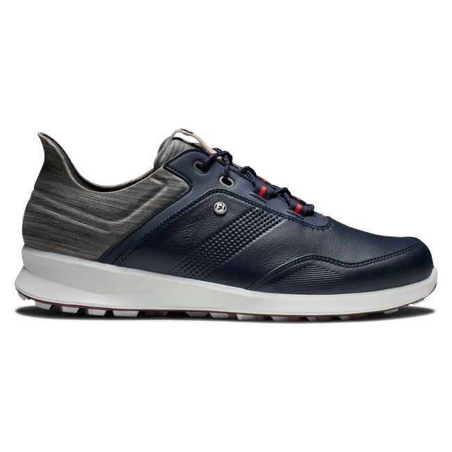 Men\'s Footjoy Stratos Spikeless Golf Shoes Navy / Grey | JEQGFOV-29