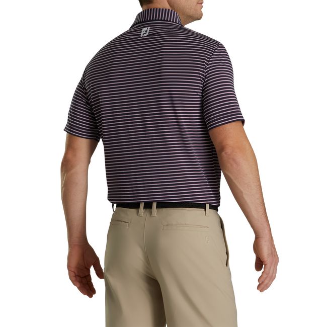 Men's Footjoy Stretch Lisle Pinstripe Shirts Grey | APKRCHY-70