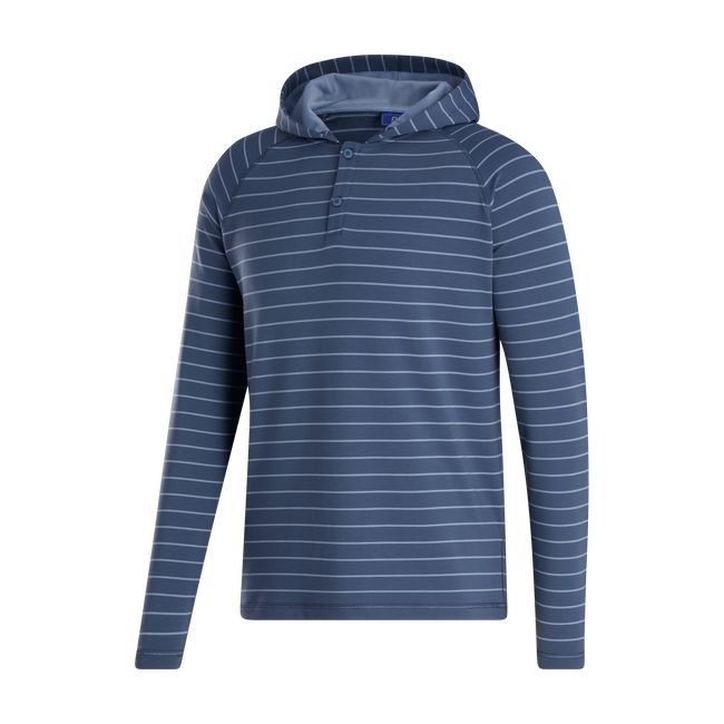 Men\'s Footjoy Striped Hoodie Navy | ELQOATF-57