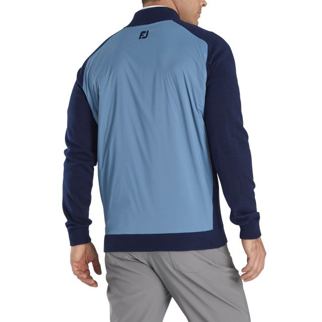 Men's Footjoy Tech Sweater Sweatshirt Blue | UQYNOAK-50