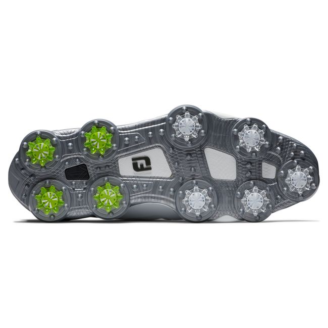 Men's Footjoy Tour Alpha Boa Spiked Golf Shoes White / Grey | IKDWZAB-14