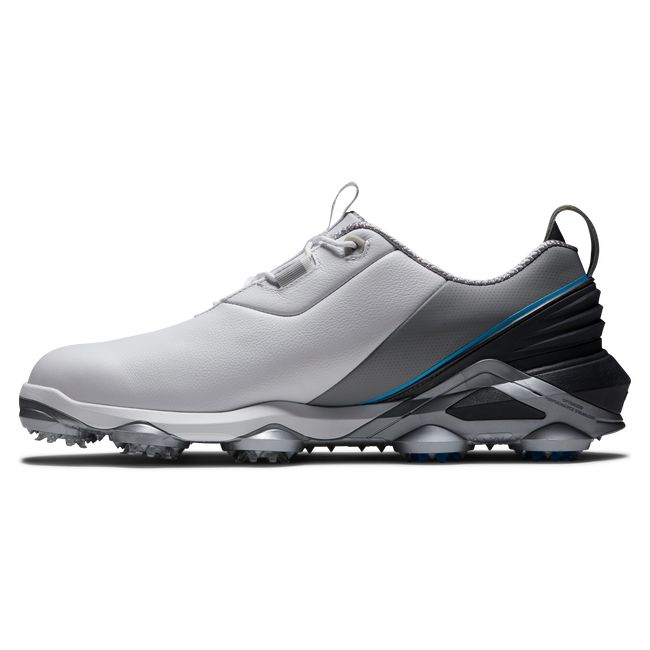 Men's Footjoy Tour Alpha Spiked Golf Shoes White / Grey | NPRMHSC-04