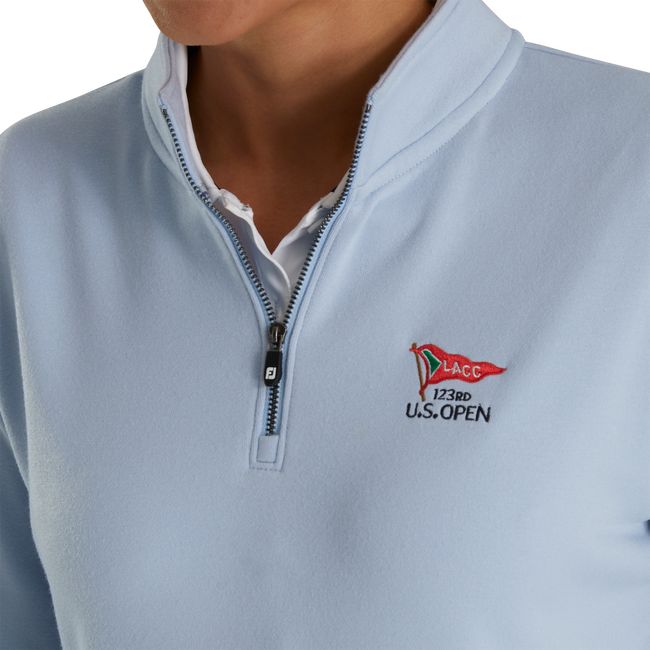 Women's Footjoy 2023 U.S. Open Quarter-Zip Pullover Sweatshirt Light Blue | SCNBFJO-38