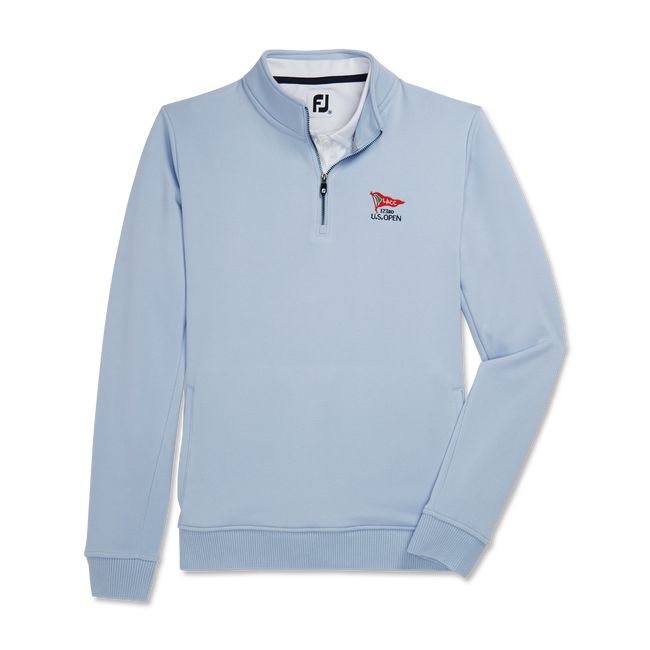 Women's Footjoy 2023 U.S. Open Quarter-Zip Pullover Sweatshirt Light Blue | SCNBFJO-38