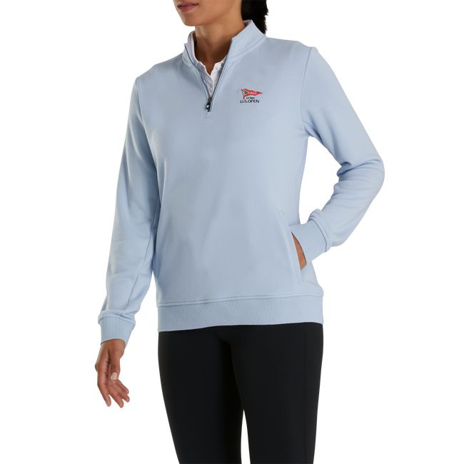 Women\'s Footjoy 2023 U.S. Open Quarter-Zip Pullover Sweatshirt Light Blue | SCNBFJO-38