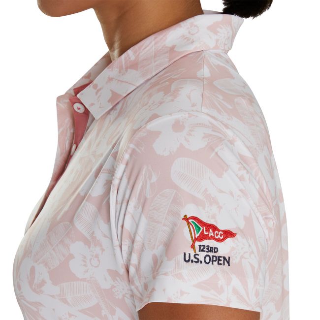 Women's Footjoy 2023 U.S. Open Tropical Print Shirts Rose | EMNLPUK-20