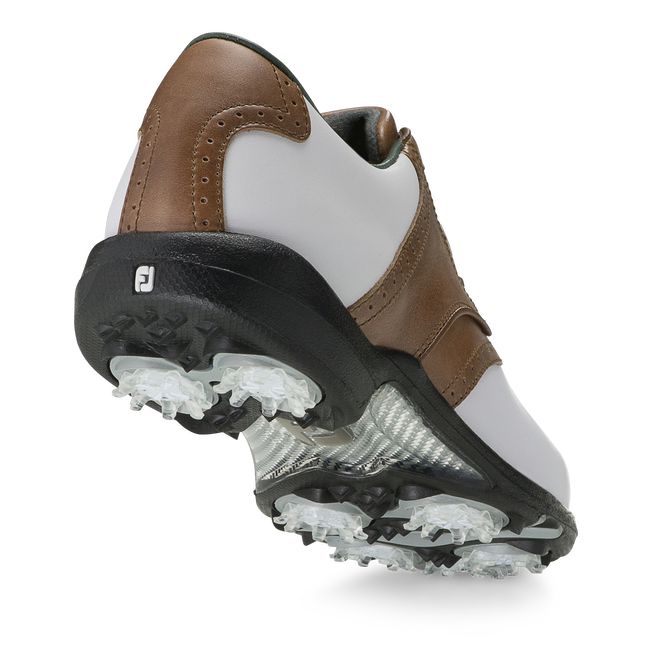 Women's Footjoy Dryjoys Golf Shoes White / Brown | RWMGZUJ-30