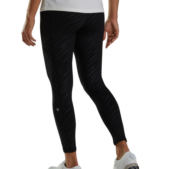 Women's Footjoy Embossed Leggings Black | NSOMITC-15