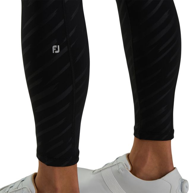 Women's Footjoy Embossed Leggings Black | NSOMITC-15