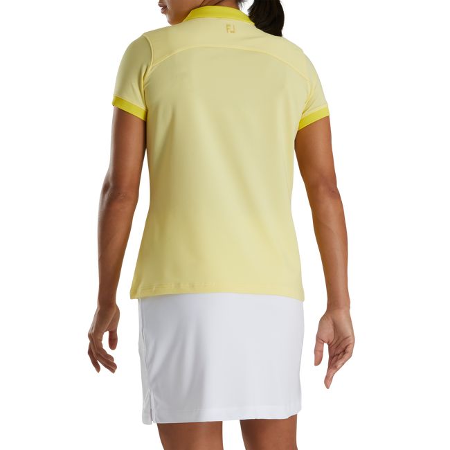 Women's Footjoy End On End Open Collar Shirts Yellow | NOJBGZU-82