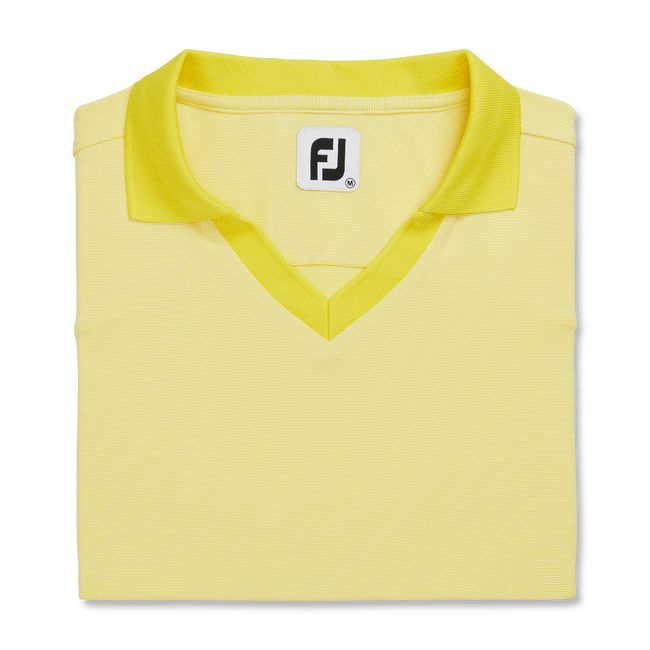 Women's Footjoy End On End Open Collar Shirts Yellow | NOJBGZU-82