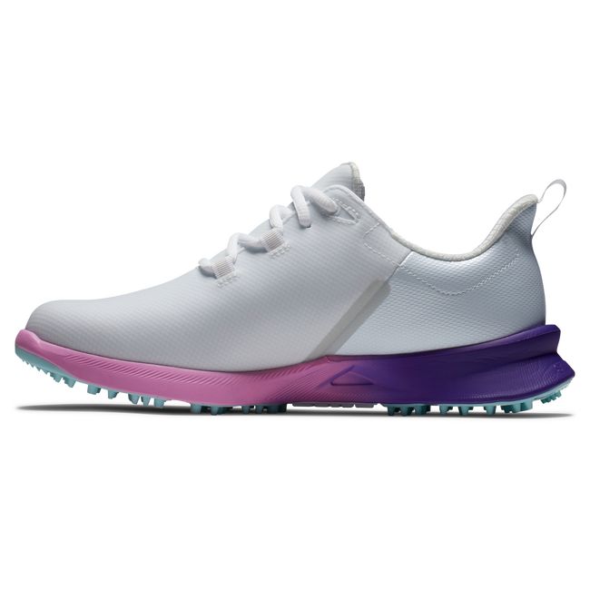 Women's Footjoy Fj Fuel Sport Spikeless Golf Shoes White / Purple | QRSBXAV-95