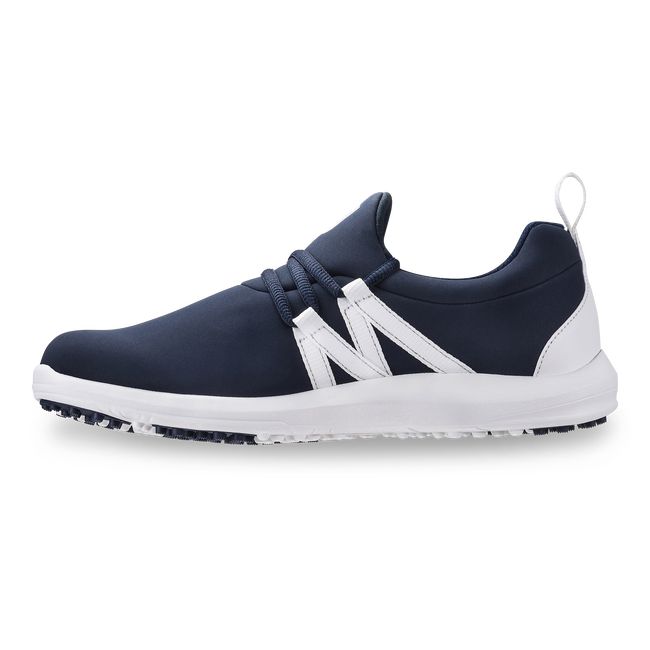 Women's Footjoy Fj Leisure Slip On Navy / White | QNBWMGI-35