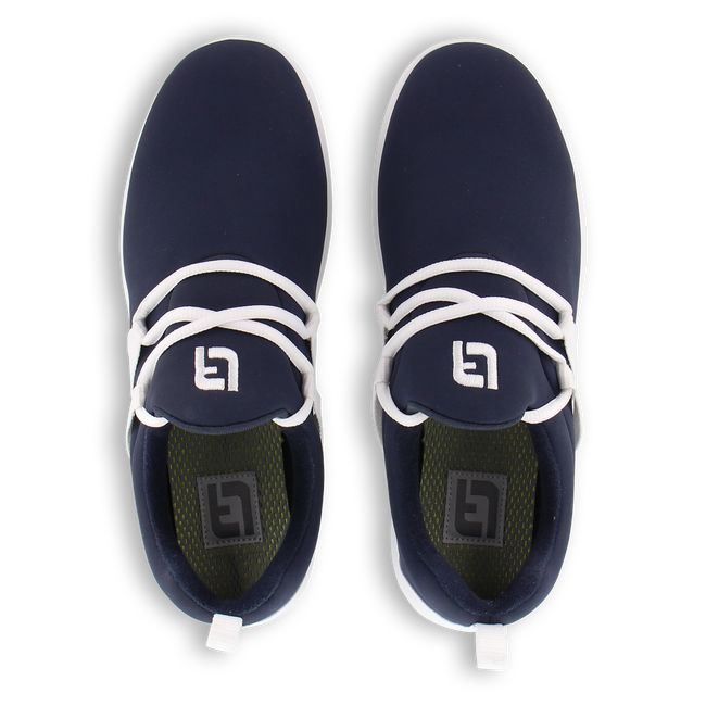 Women's Footjoy Fj Leisure Slip On Navy / White | QNBWMGI-35