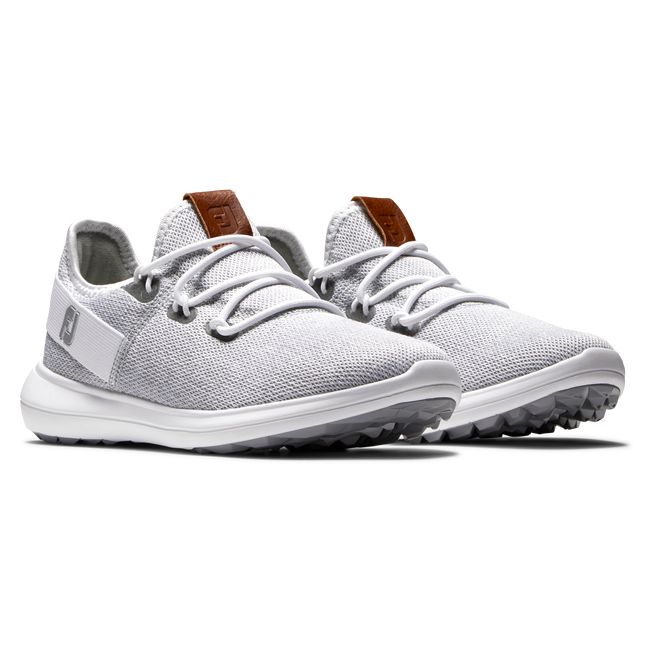 Women's Footjoy Flex Coastal Mesh Golf Shoes White / Grey | MPROJDY-23