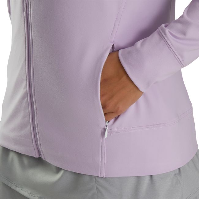 Women's Footjoy Full-Zip Knit Mid-Layer Sweatshirt Purple | OEAHBDK-09