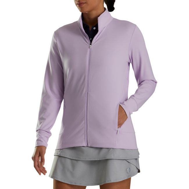 Women\'s Footjoy Full-Zip Knit Mid-Layer Sweatshirt Purple | OEAHBDK-09