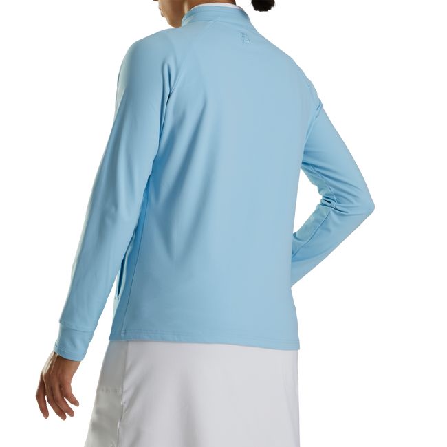 Women's Footjoy Half-Zip Mid-Layer Sweatshirt Blue | WNXSFJR-04