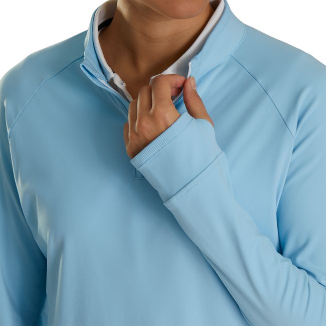 Women's Footjoy Half-Zip Mid-Layer Sweatshirt Blue | WNXSFJR-04