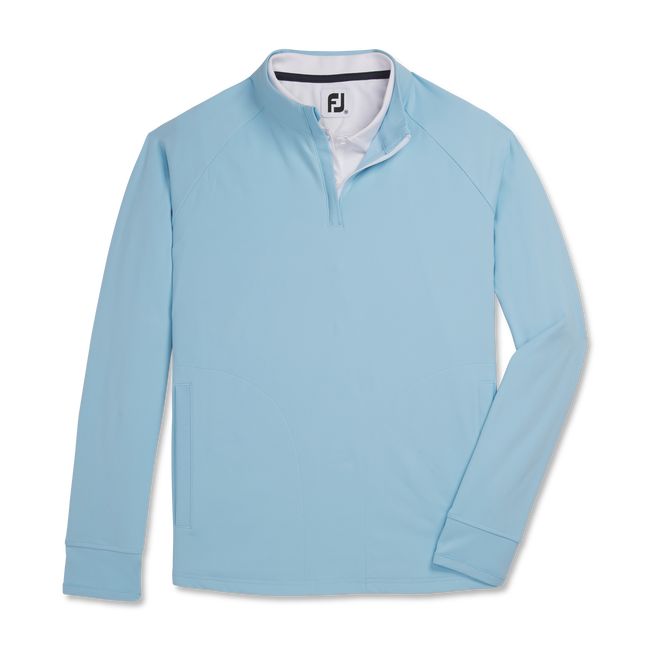 Women's Footjoy Half-Zip Mid-Layer Sweatshirt Blue | WNXSFJR-04