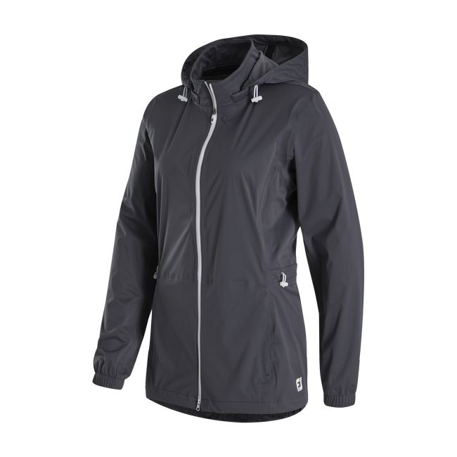 Women's Footjoy Hydroknit Rain Jackets Dark Grey | QVJSCHU-20