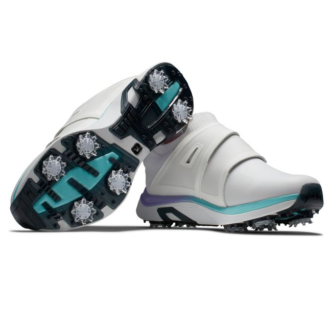 Women's Footjoy Hyperflex Boa Spiked Golf Shoes White | NWZEKUL-50