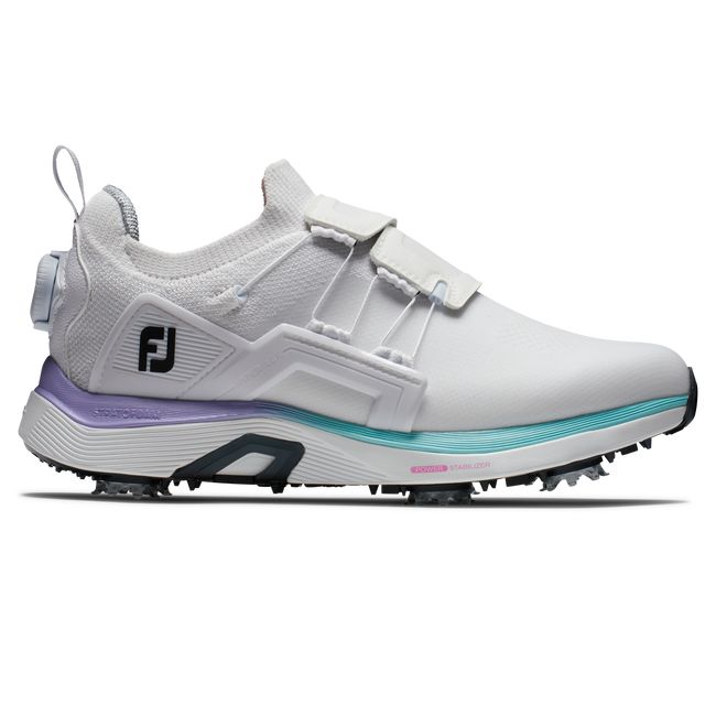 Women\'s Footjoy Hyperflex Boa Spiked Golf Shoes White | NWZEKUL-50