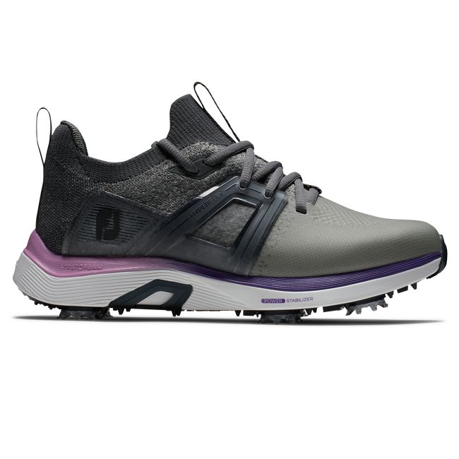 Women\'s Footjoy Hyperflex Spiked Golf Shoes Grey / Pink | GSPQOEB-10