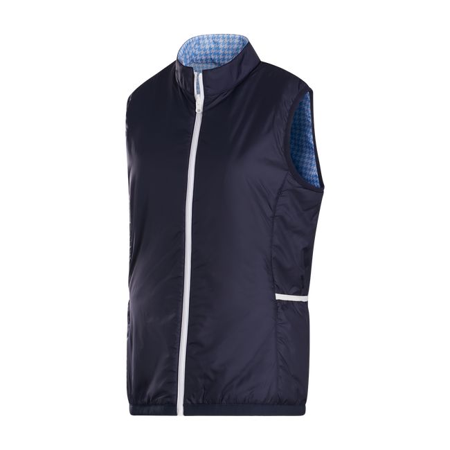 Women's Footjoy Insulated Reversible Vest Navy | WVMNRBU-28