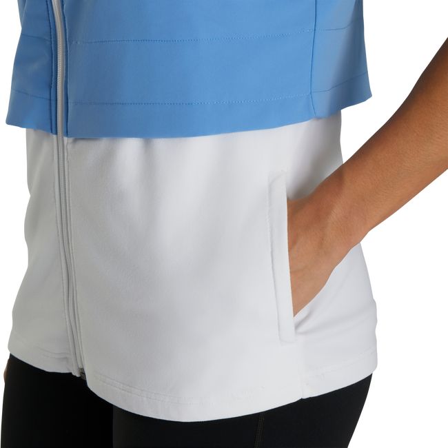 Women's Footjoy Layered Insulated Vest Light Blue / White | WTZJPNV-52