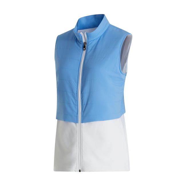 Women's Footjoy Layered Insulated Vest Light Blue / White | WTZJPNV-52